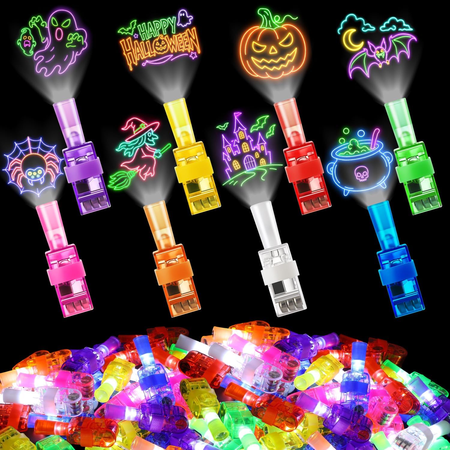 Led Balloon Light - 4/40PCS Halloween LED Finger Lights Neon