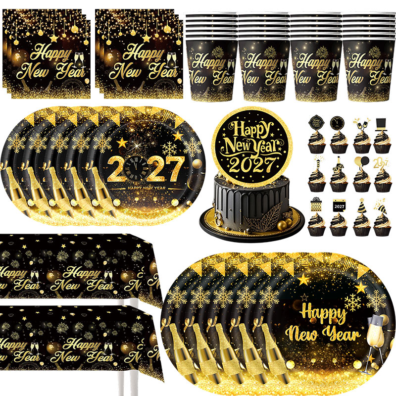 Party Banner Gold - 2027 Happy New Year Party Decorations