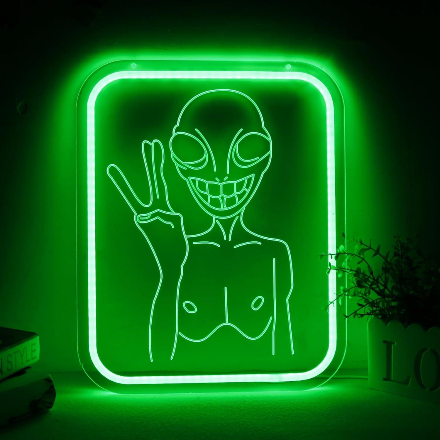 Neon Sign Party - Alien Neon Sign USB Dimmable LED