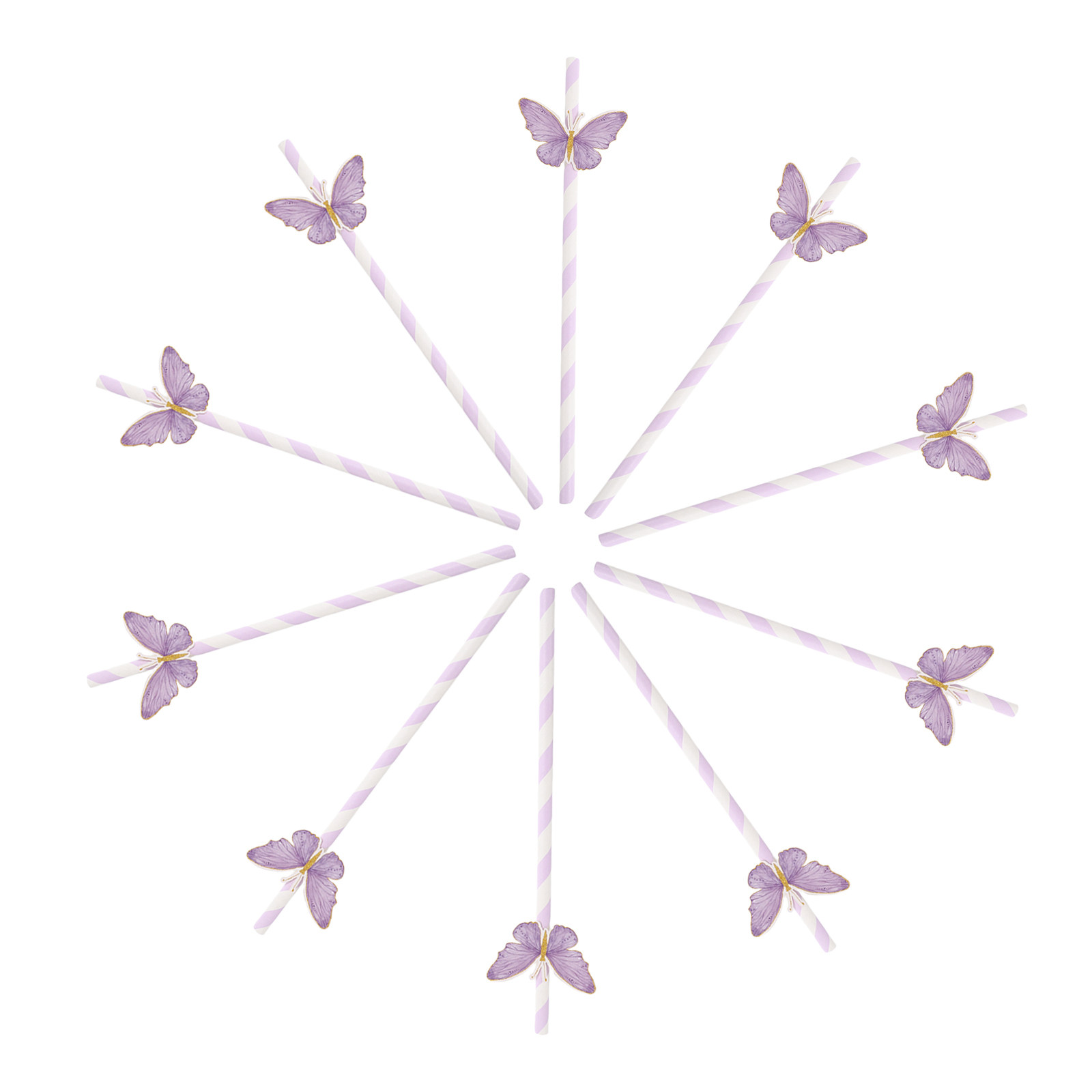Paper Straw Color - 60Pcs Colorful Butterfly Paper Straws Striped
