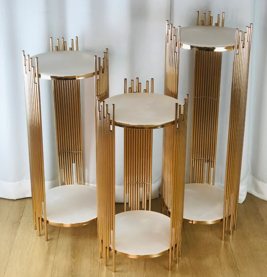 Gold Round Metal Plinths Weddi - đánh giá và giá Dessert Table Backdrop