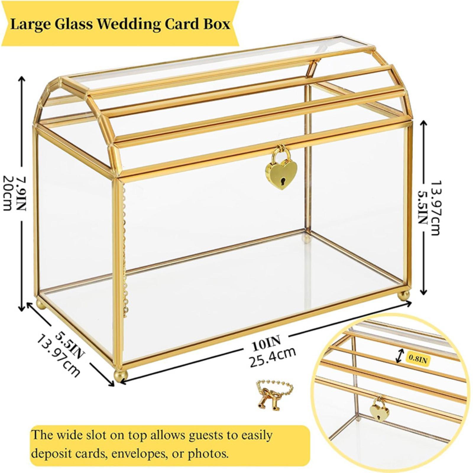 Glass Wedding Card Box Portabl - đánh giá và giá Event Party Box