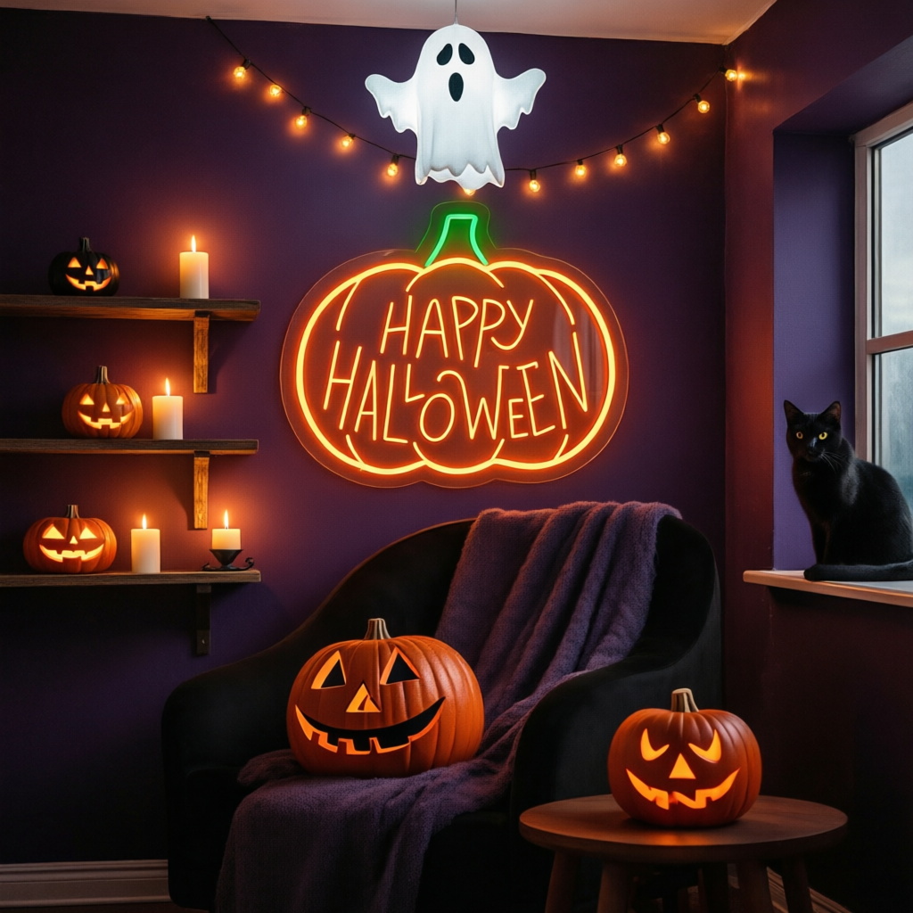 Halloween Neon Sign Custom Pum - đánh giá và giá Neon Sign Party
