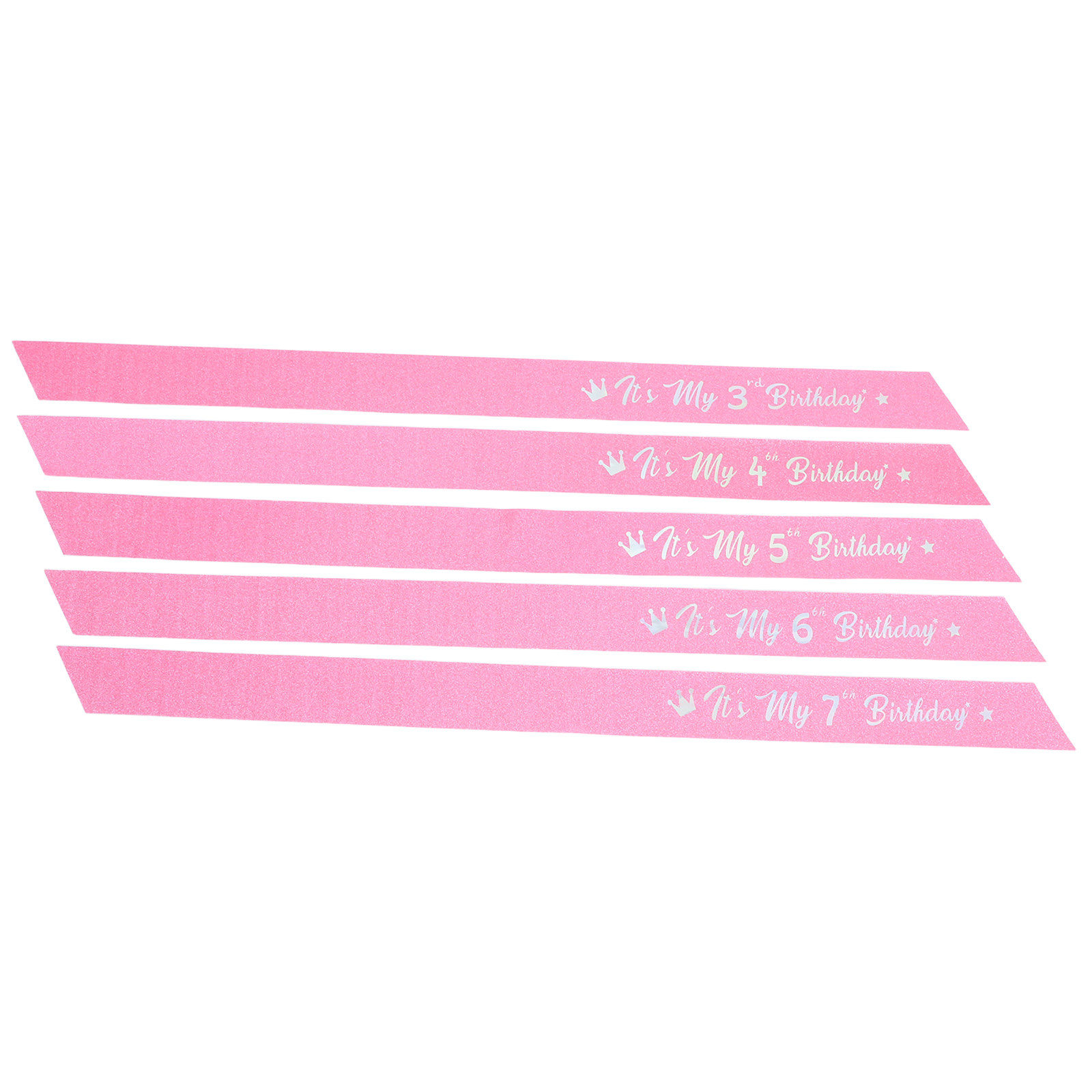 Pink Glitter Birthday Sash 5 P - đánh giá và giá Birthday Sash Glitter