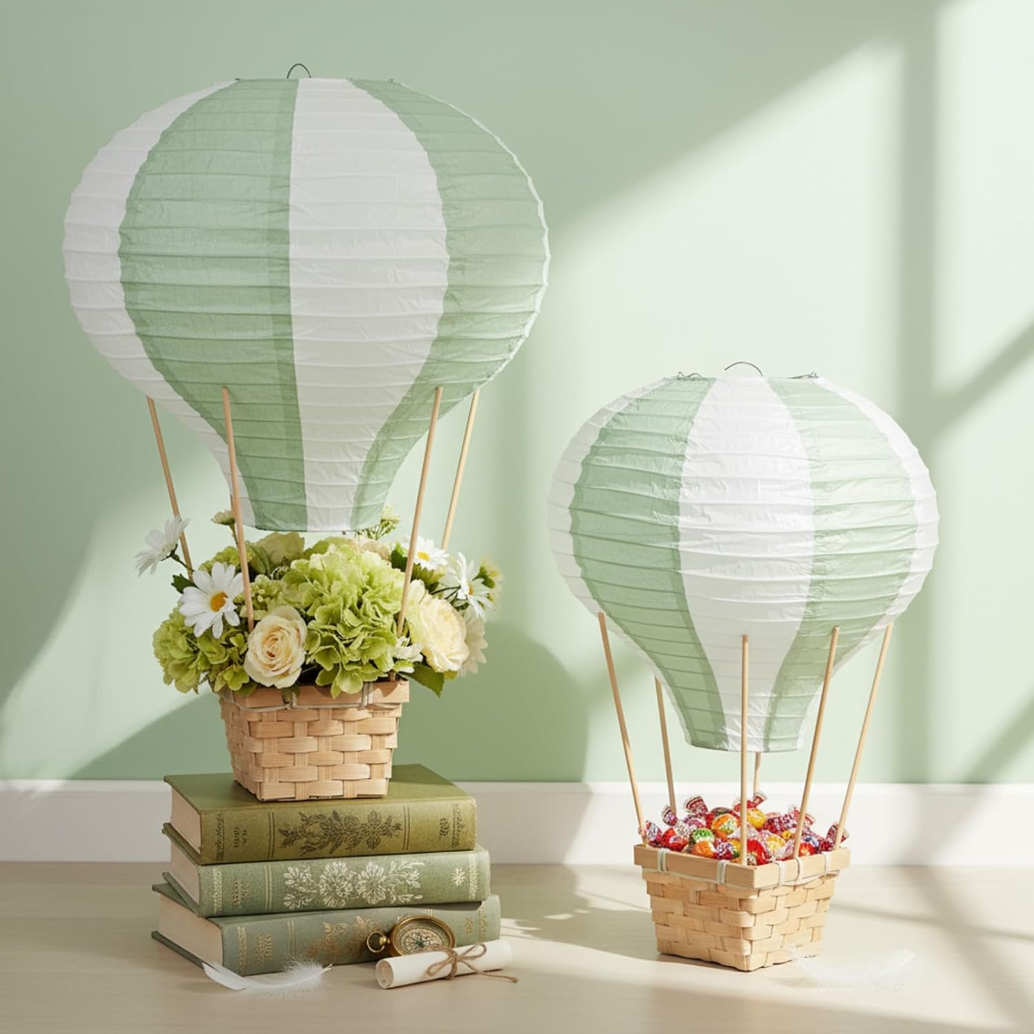 6-24PCS Sage Paper Lanterns Bi - đánh giá và giá Centerpiece Stick