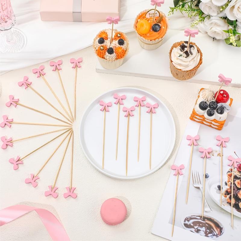 (BF06)100pc Bow Wooden Cocktai - đánh giá và giá Centerpiece Stick