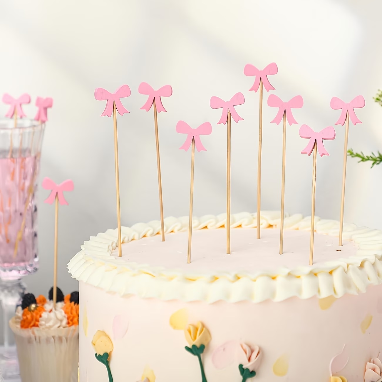 (BF06)100pc Bow Wooden Cocktai - đánh giá và giá Centerpiece Stick