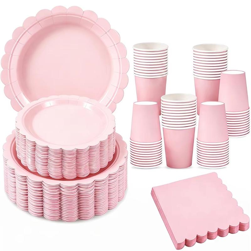 10/50PCS Elegant Pink Scallope - đánh giá và giá Paper Straw Color