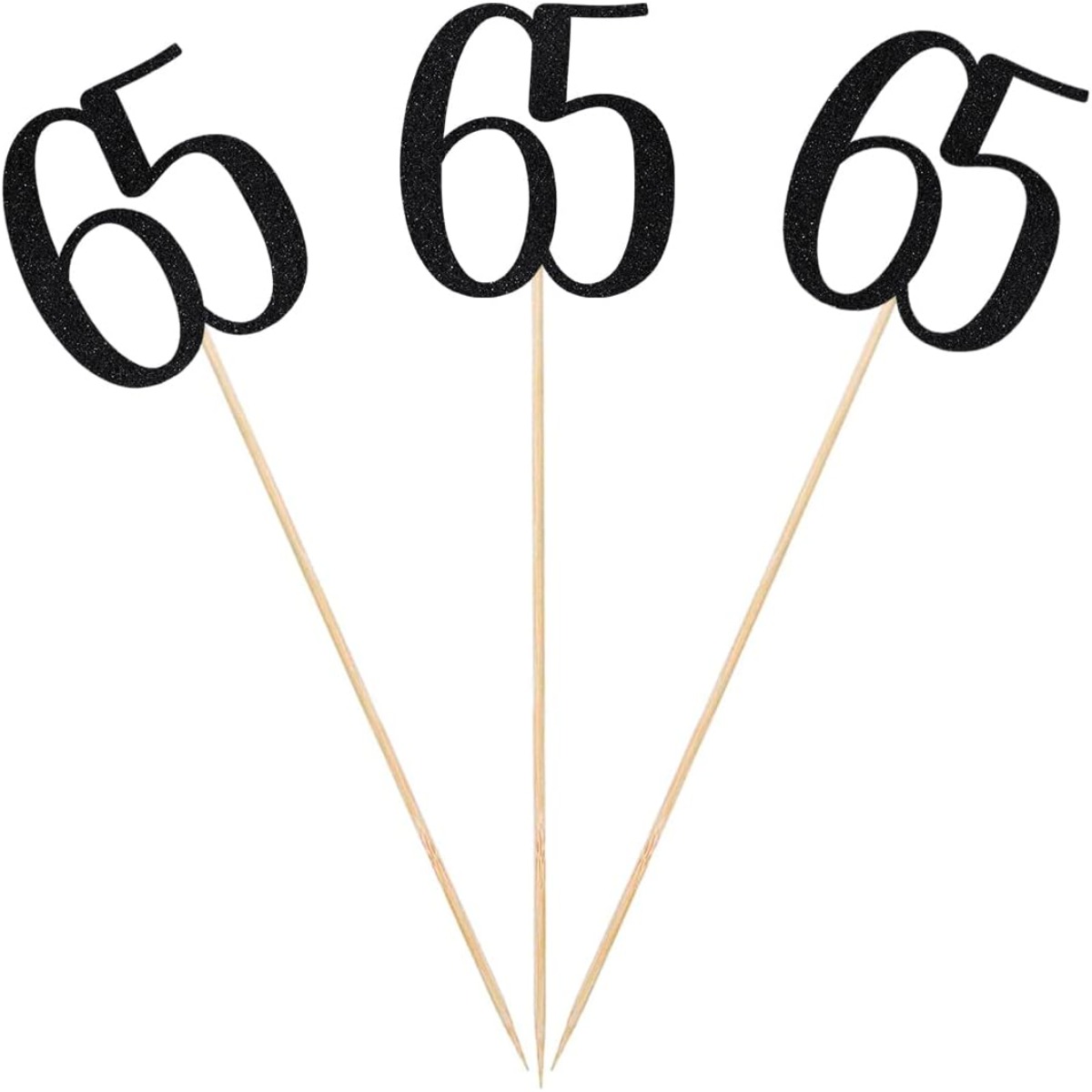 Black Glitter 65th Birthday Ce - đánh giá và giá Centerpiece Stick