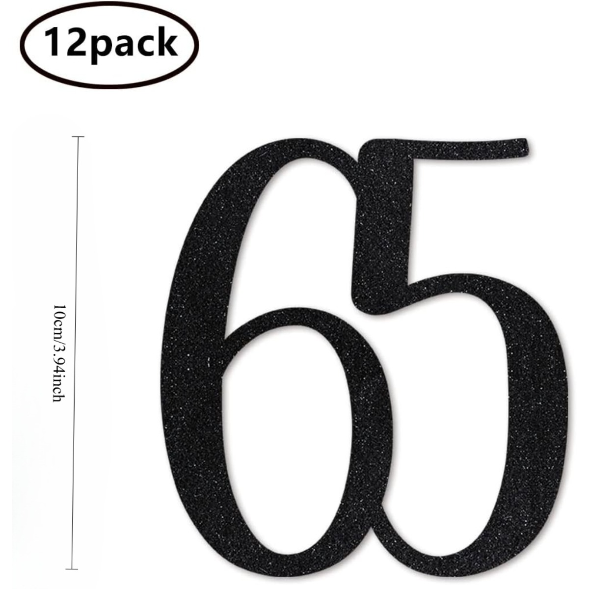 Black Glitter 65th Birthday Ce - đánh giá và giá Centerpiece Stick