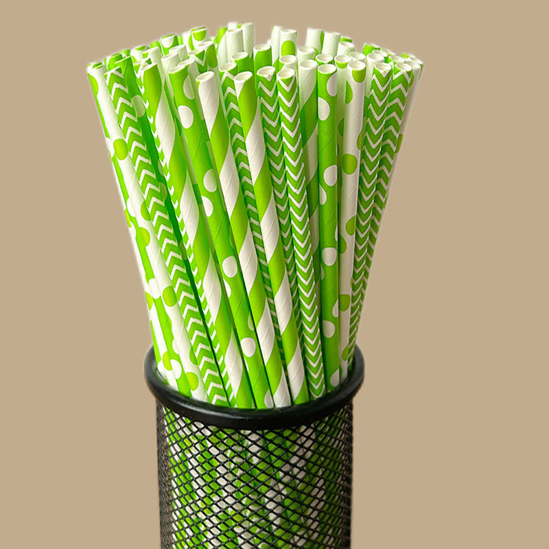 100 disposable biodegradable s - đánh giá và giá Paper Straw Color