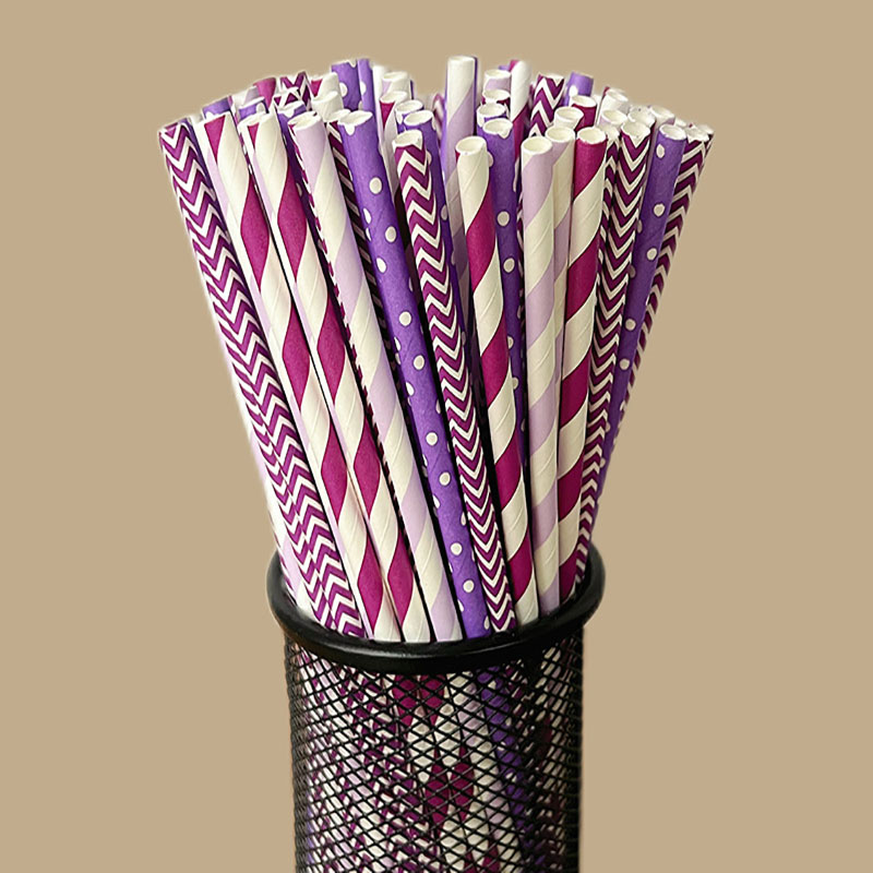 100 disposable biodegradable s - đánh giá và giá Paper Straw Color