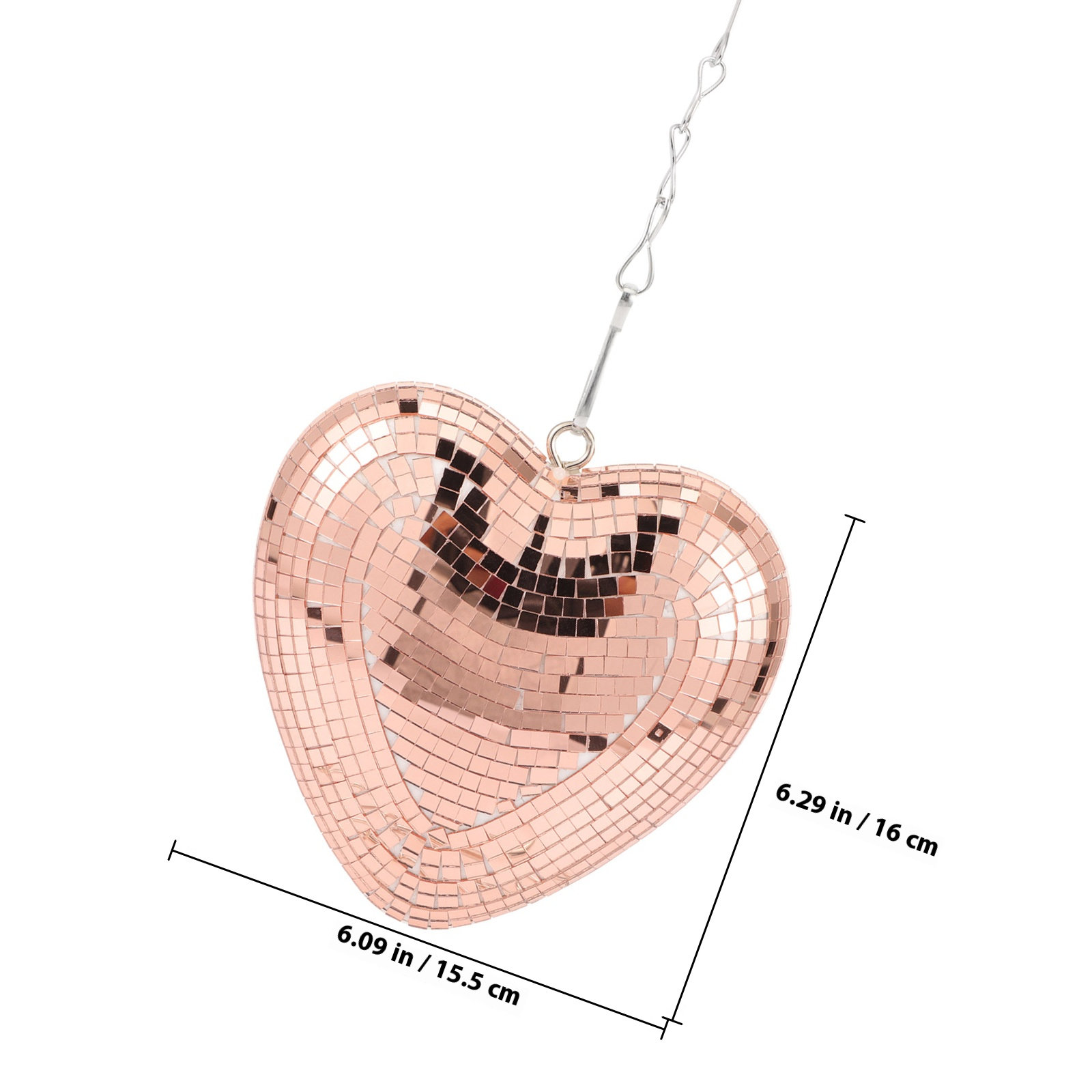 Hanging Heart Disco Ball Decor - đánh giá và giá Event Party Shop