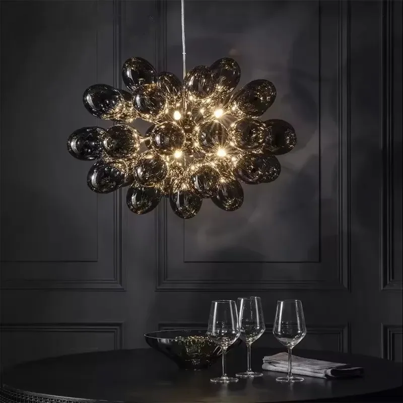 Bubble Chandelier Grey Glass P - đánh giá và giá Led Balloon Light