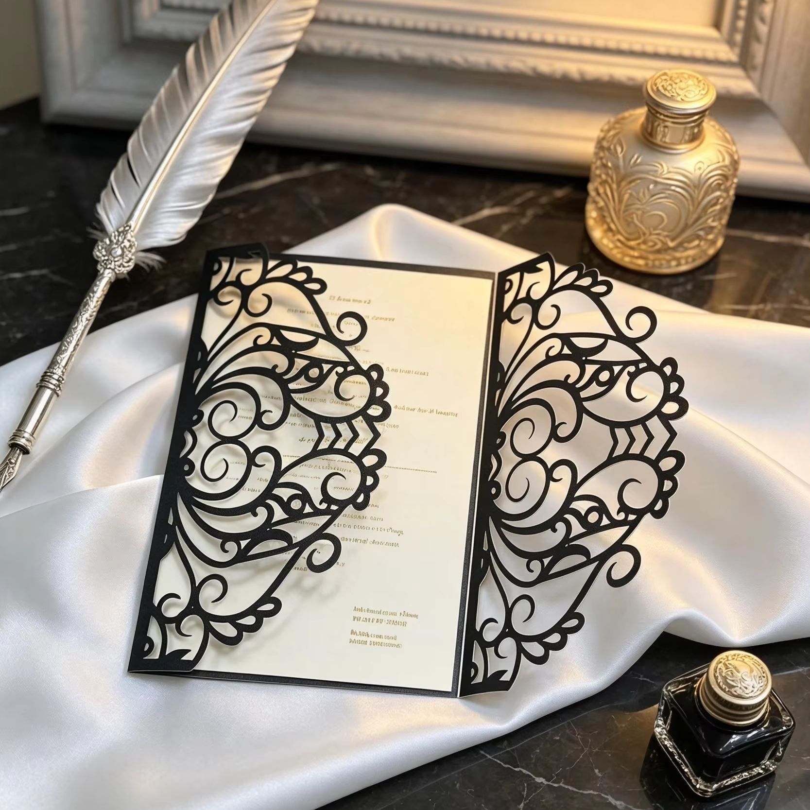 10pcs Custom Laser Cut Wedding - đánh giá và giá Papercraft Supply Invitation