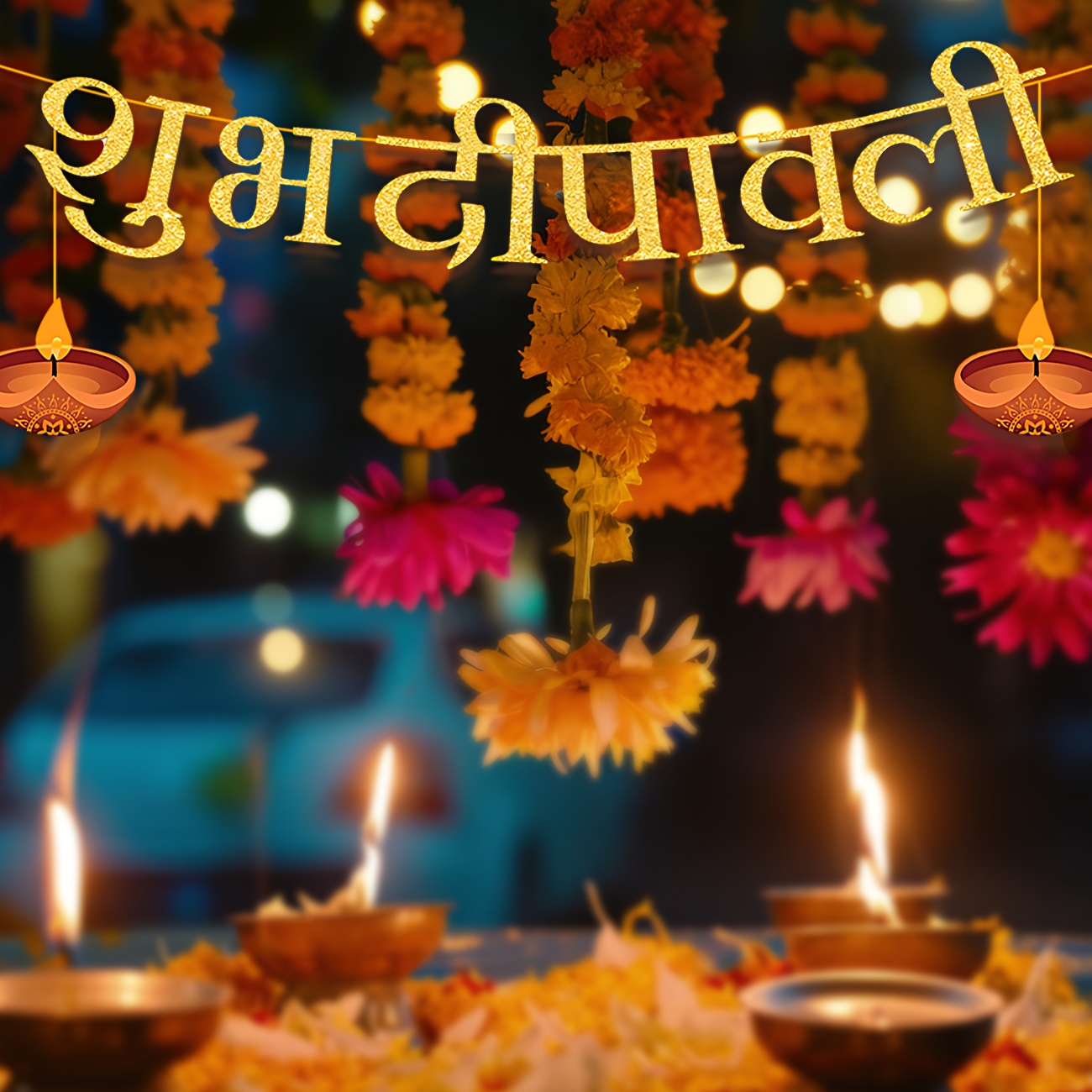 Diwali Party Decorations Happy - đánh giá và giá Party Banner Gold