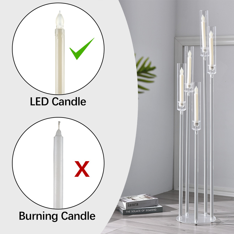 Acrylic Candelabra 5 Arm Tall  - đánh giá và giá Centerpiece Stick