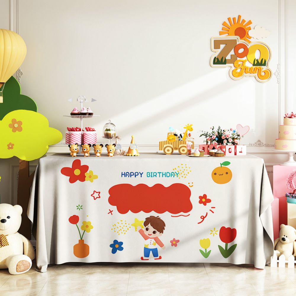 Festive Tablecloth Birthday Pa - đánh giá và giá Dessert Table Backdrop