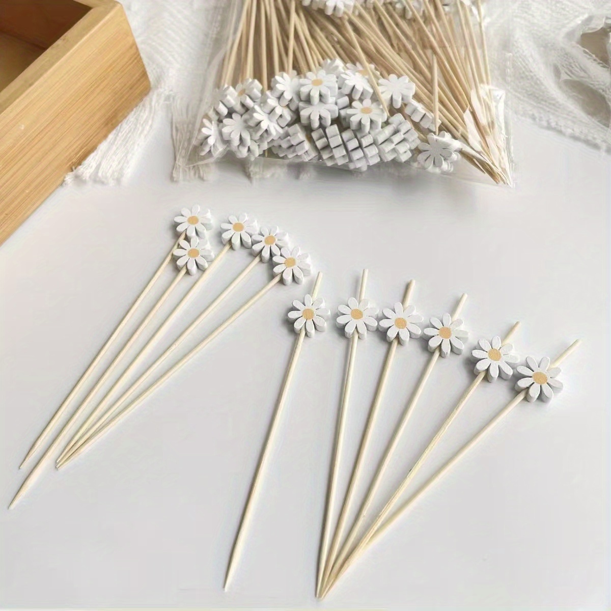50PCS Daisy flower decoration, - đánh giá và giá Centerpiece Stick