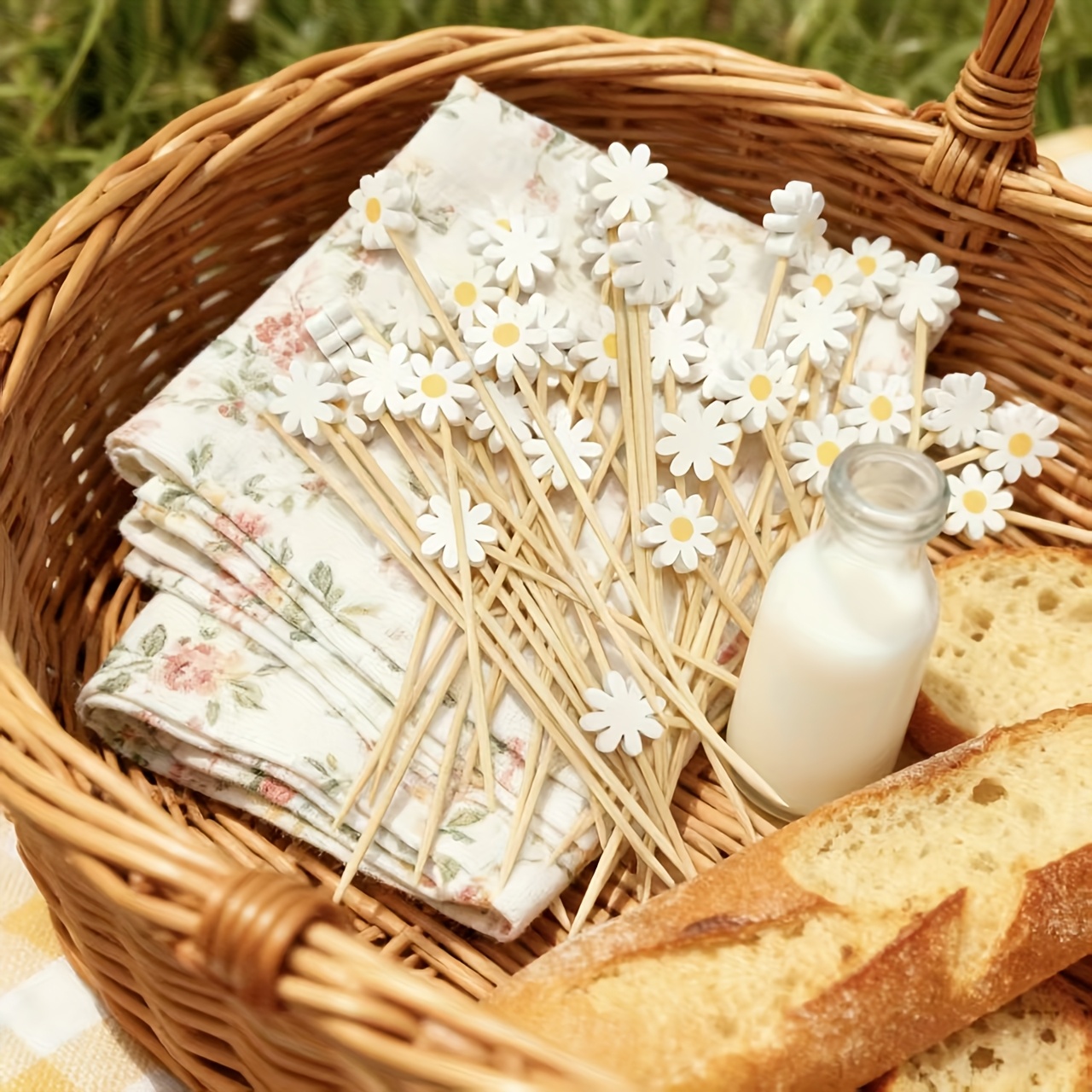 50PCS Daisy flower decoration, - đánh giá và giá Centerpiece Stick